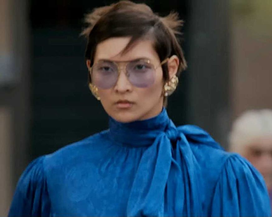 Шёлковая блуза с  бантом Gucci неоромантика натуральный шёлк