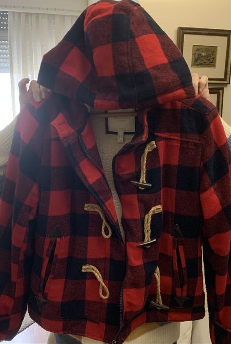 Casaco quadrados quentinho estilo surfista