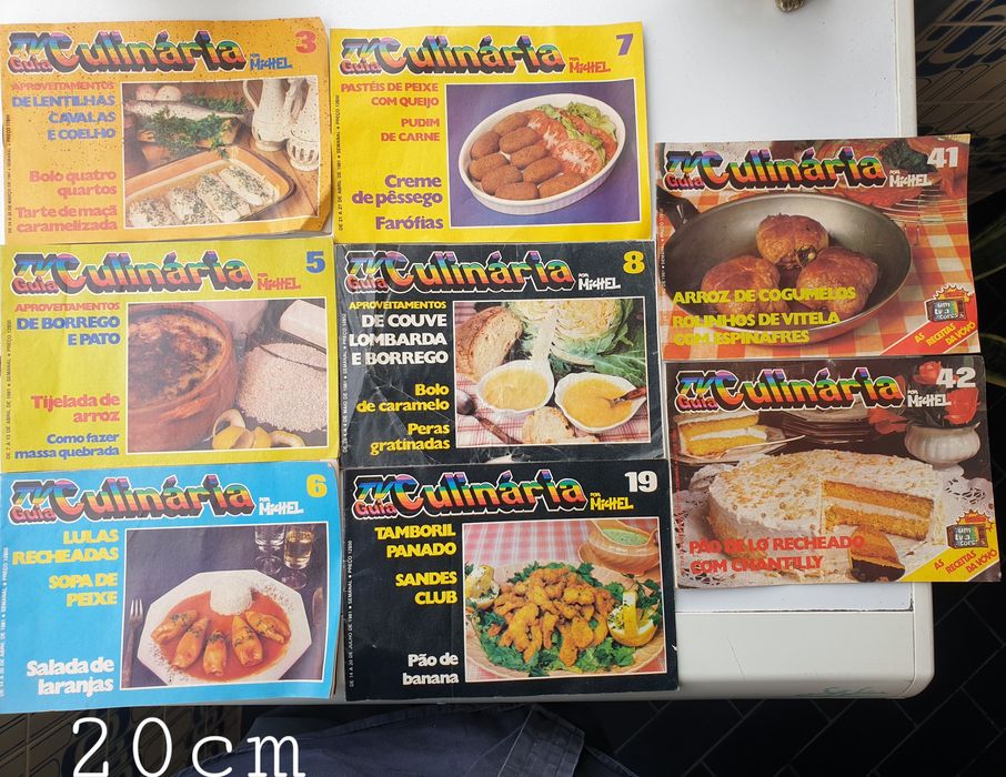 Revistas antigas da TV Guia culinária
