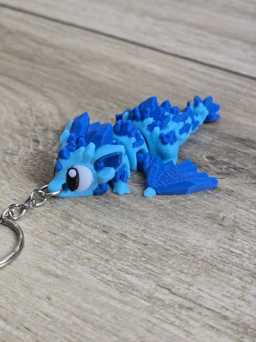 Breloczek Crystal Dragon 3d - Brelok Druk3d fidget Keychain mixGadzet