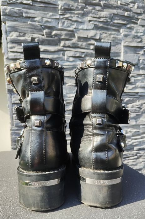 Botki Guess czarne skóra 39