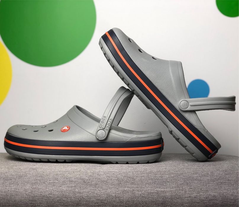 Crocs Сабо Crocband Light Grey/Navy унісекс крокс