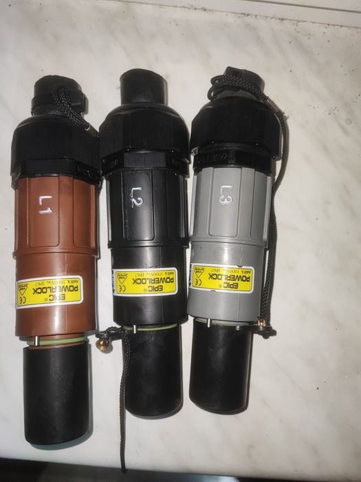 LAPP EPIC POWERLOCK 660A 1000V IP67 – komplet 3 szt. L1 L2 L3