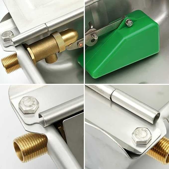 Poidło miskowe ze stali nierdzewnej 2,5 l Dla bydła, koni, owiec i kóz