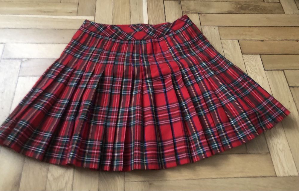 Plisowana spódnica w czerwoną szkocką kratę Jack Wills | UK 8 / S (36) / XS (34)