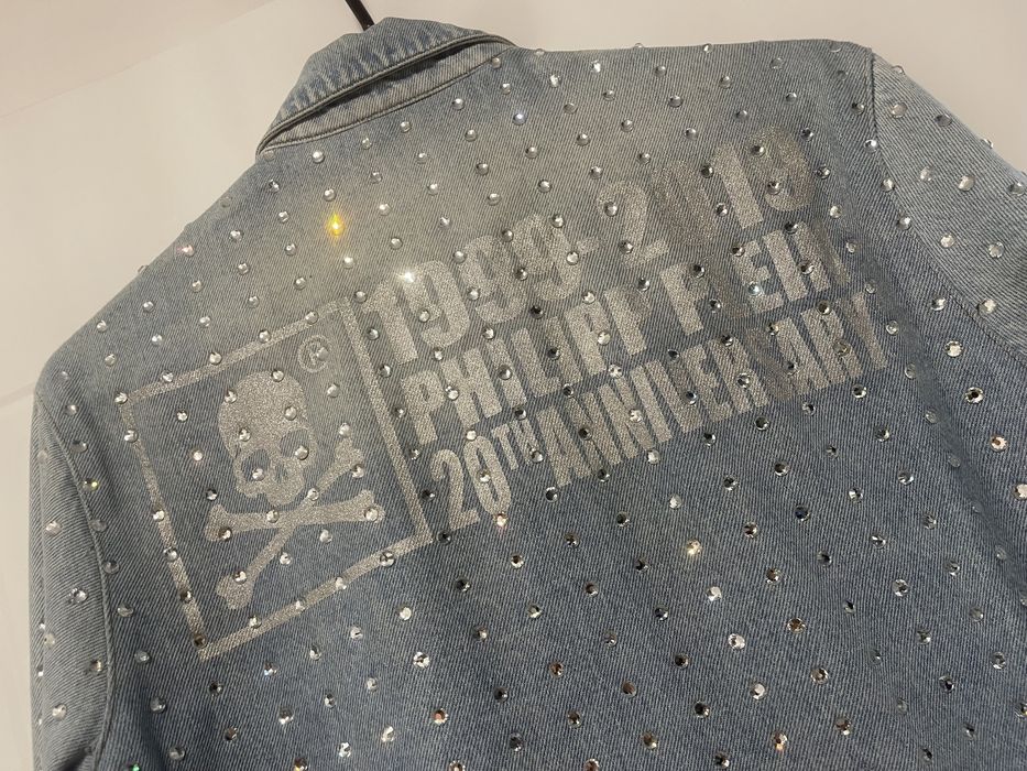 sukienka/katana jeansowa Philipp Plein Samantha kamienie Swarovskiego