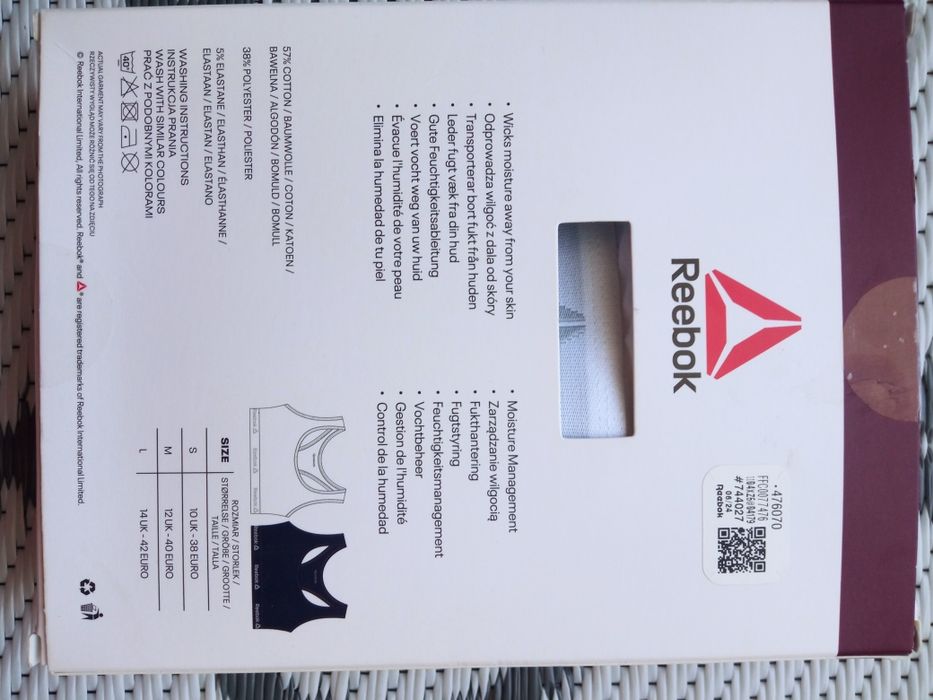 REEBOK Biustonosz sportowy 2-pak , patrz fotki i opis