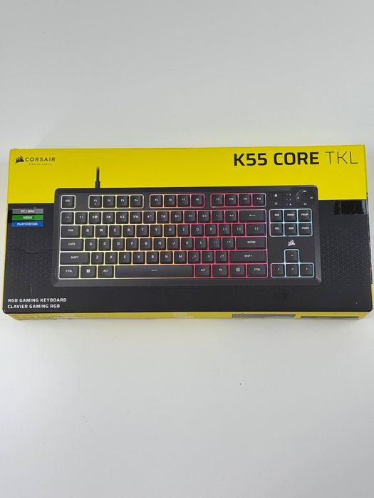 Klawiatura Corsair K55 CORE TKL RGB QWERTZ Black