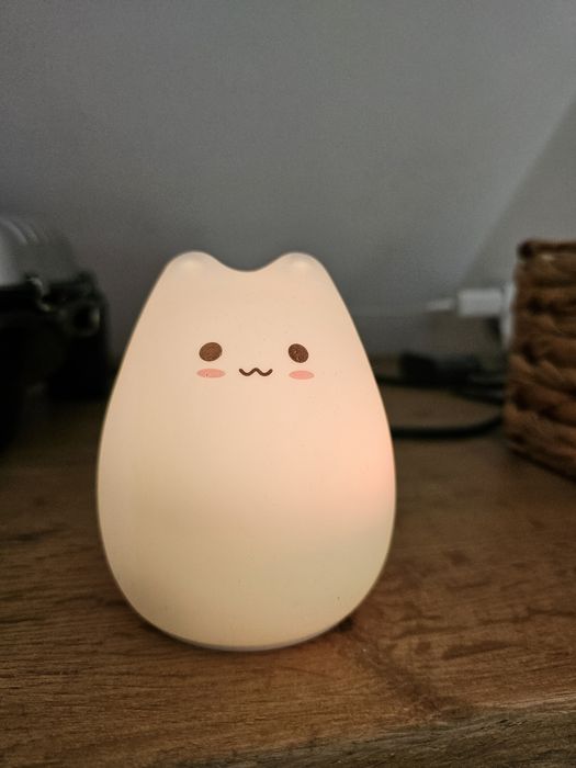 Lampka silikonowa USB kolory RGB lampka kotek