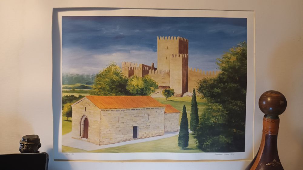Pintura a óleo de castelo