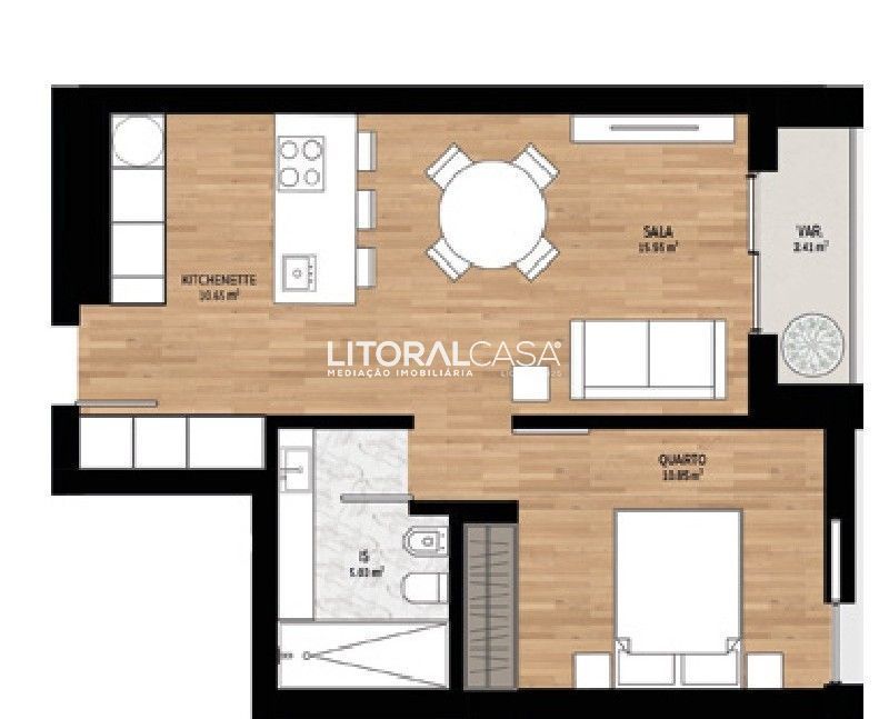 Apartamento T1 Novo - Empreendimento ETHULA