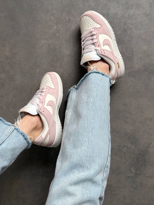 НОВИНКА‼️Nike Dunk Low Pearl Sail Pink жіночі кросівки найк данк данки
