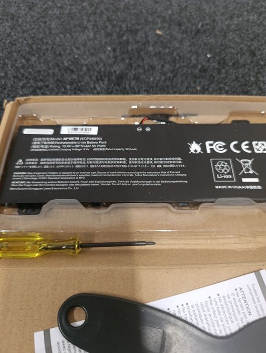 Nowa Bateria AP18E7M do Acer Nitro 5 / Helios 300 | 58.75Wh | Zestaw