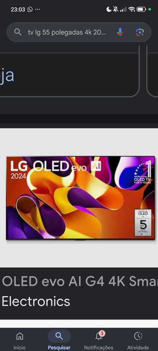 TV LG 55 oled 4k