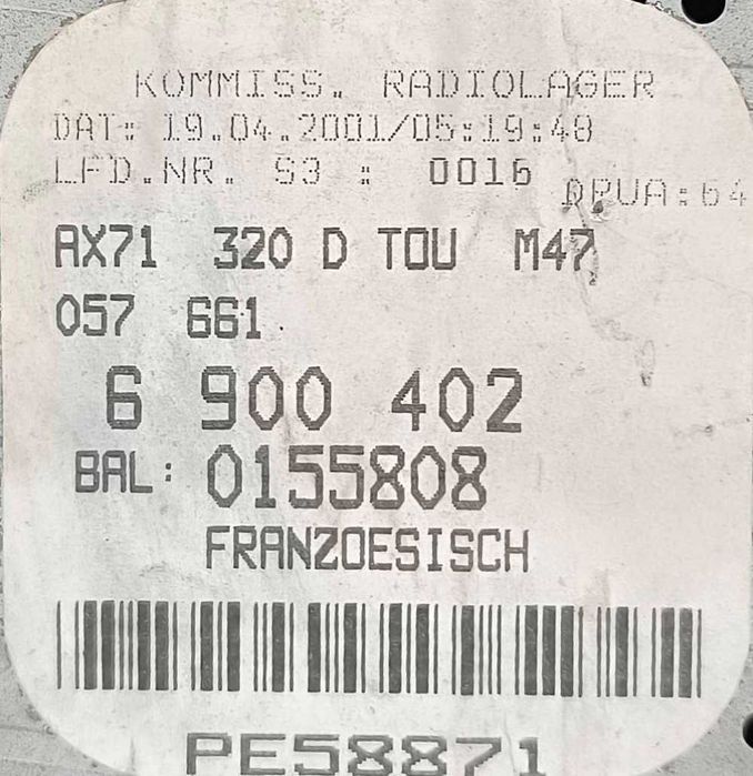 Rádio / Auto Rádio BMW 3 Touring (E46) ano 1999