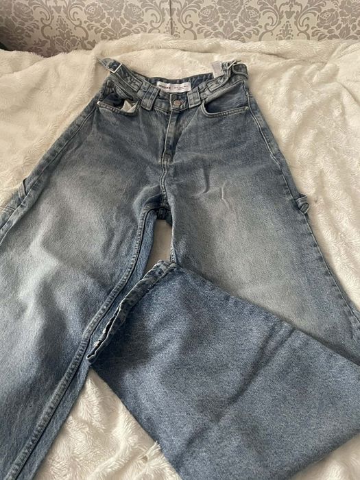 Jeansy wide leg damskie rozmiar 34