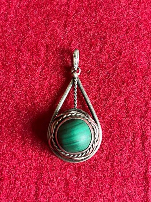 PRL Piękny autorski wisiorek zawieszka srebro Sygnowany