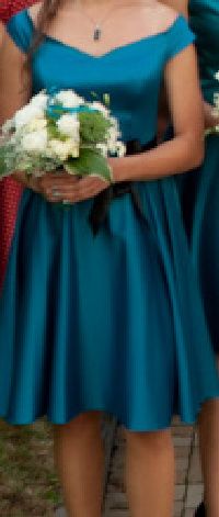 Jak NOWA Sukienka na wesele wizytowa r. 36 morska / ciemny turkus