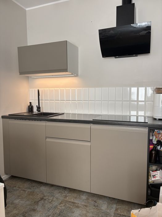 Kuchnia IKEA jasny beż / kaszmir + blat + okap + zlew meble kuchenne