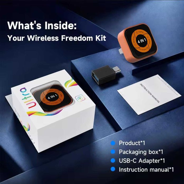 Carlinkit Mini Ultra 6 - Адаптер беспроводного CarPlay / Android / Mirror