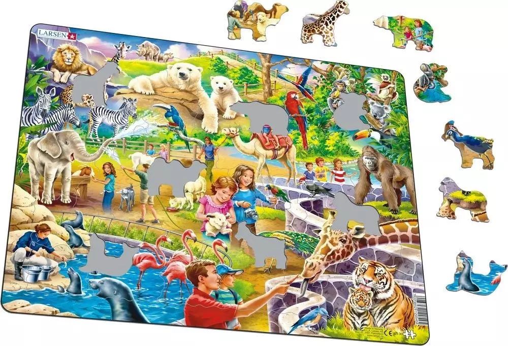 Układanka Puzzle zoo Maxi. Larsen. Nowy Produkt