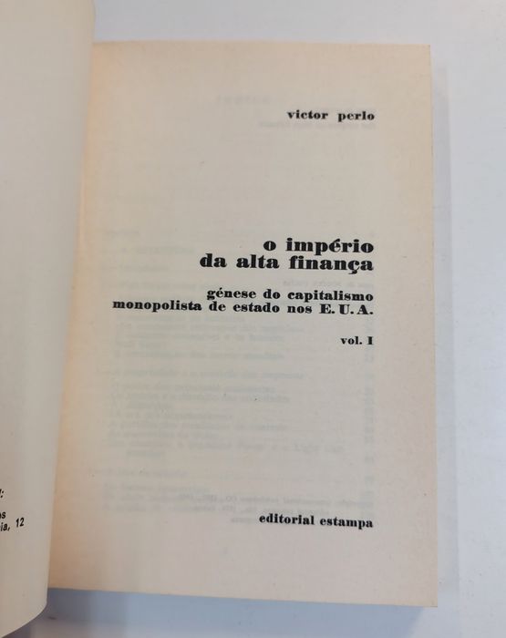 O Império da alta finança, de Victor Perlo - Volume I