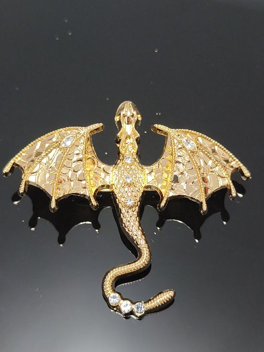Alfinete Dragão Dourado