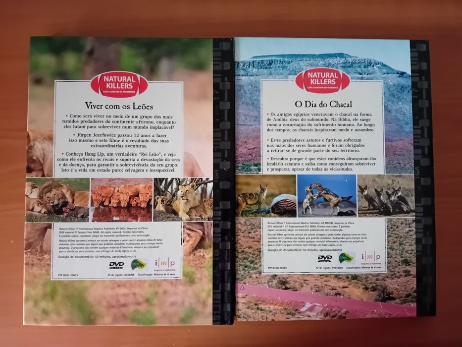 Colecção Animais Natural Killers 1,2,3,4,5