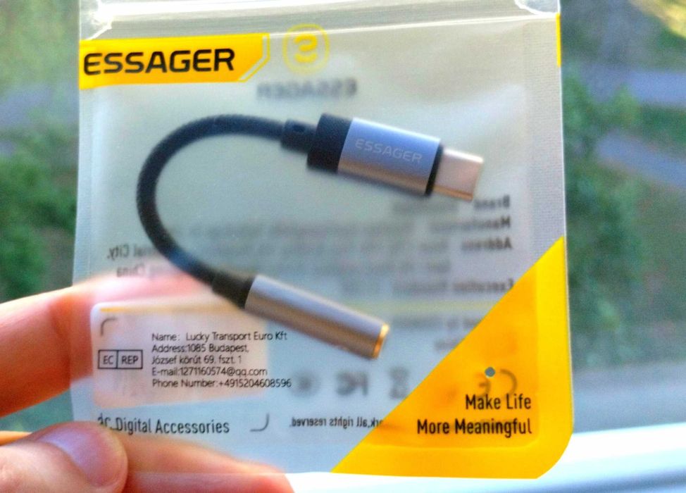 Аудіо-адаптер Type-C на 3.5мм для смартфону ЦАП