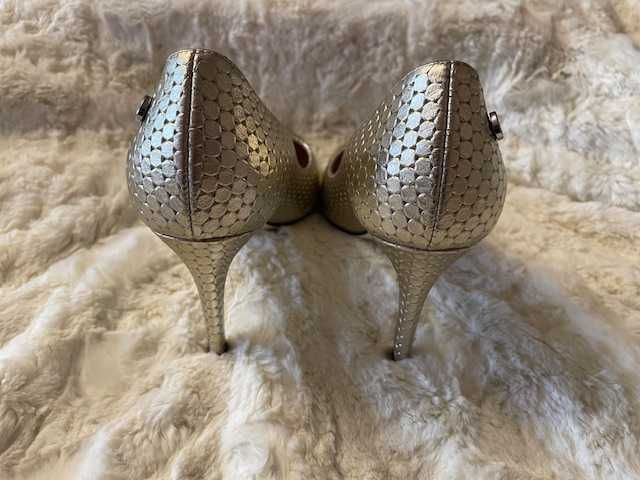 Buty czółenka szpilki złote POLLINI, rozmiar 36 nowe