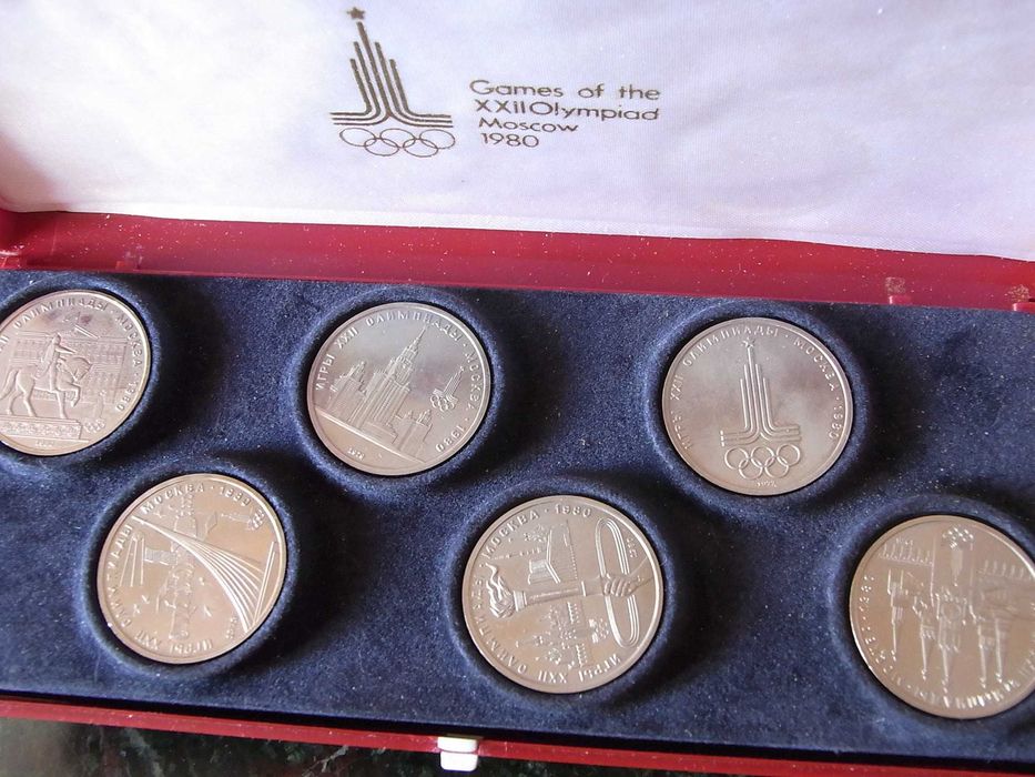 ZSRR 1 rubel Olimpiada Moskwa 1980.Komplet 6szt.TOP!
