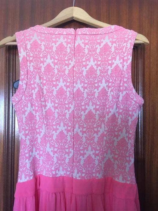 Vestido comprido cerimonia rosa Blanco
