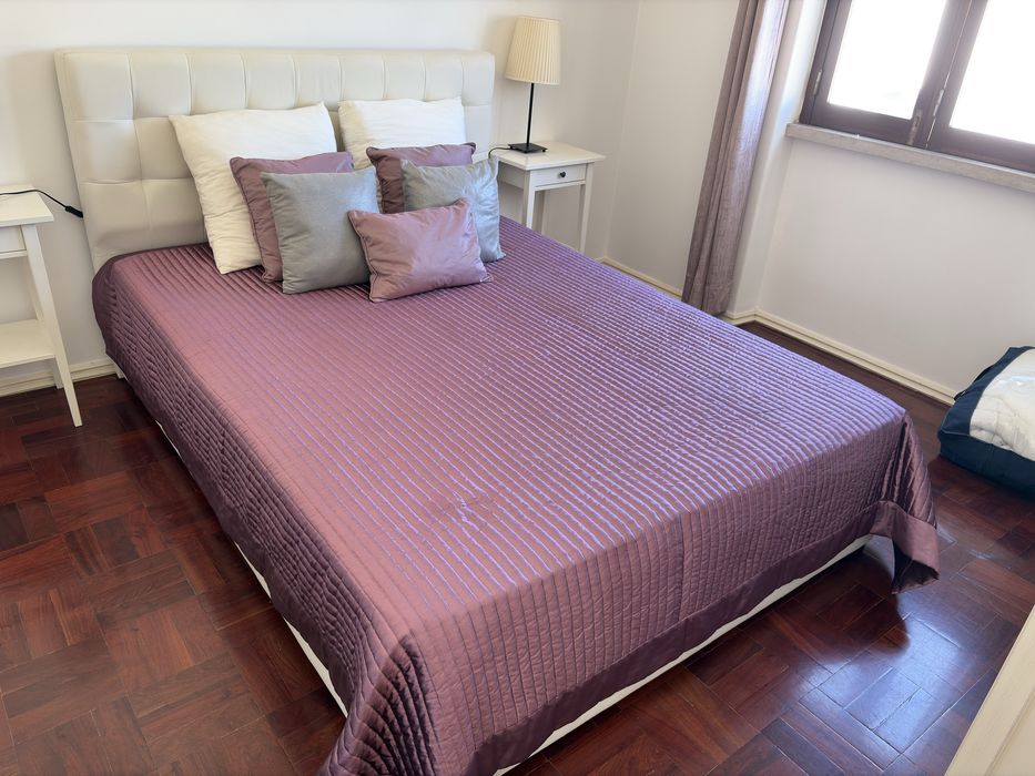 Cama box casal 150cm com colchao usados