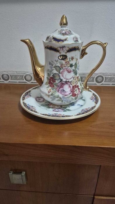 Bule grande e prato original (Limoges)