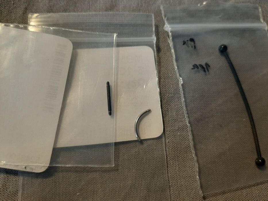 Pack piercings - barbell, banana, ball closure ring