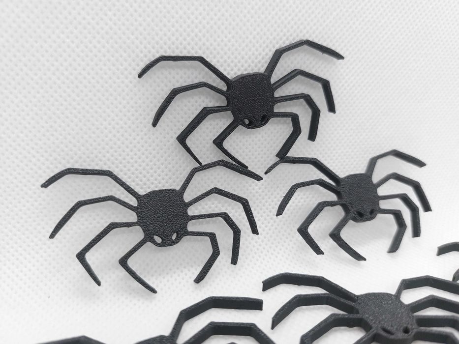 Pająki, Halloween, 2D, dekoracja - komplet 10szt.