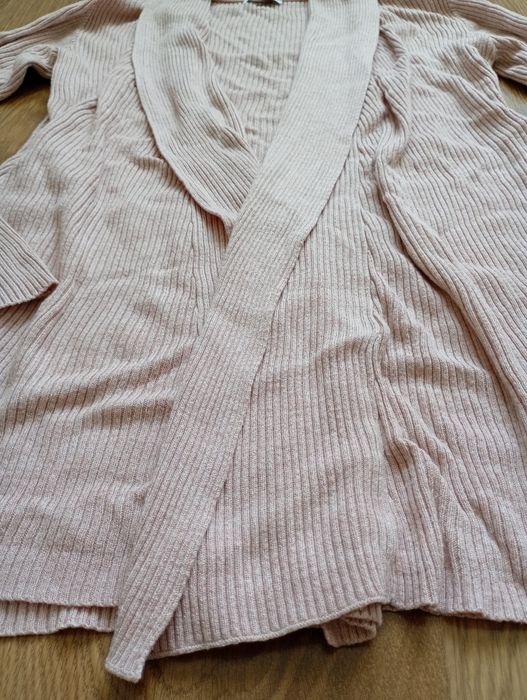 Piękny kardigan glamour uroczy wiskoza bawełna M