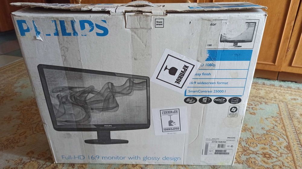 Монитор 23" Philips E-line 231E1SB Black 1920x1080 Full HD 58 см.