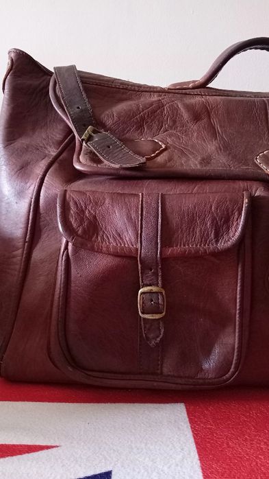 Malão de viagem em couro