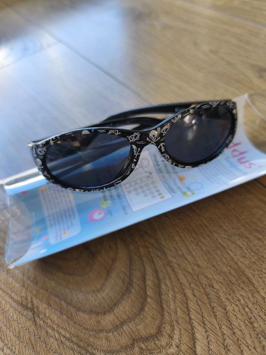 Nowe Okulary przeciwsłoneczne dla dzieci ,Kiddus UV400 Czarne 2-6 lat