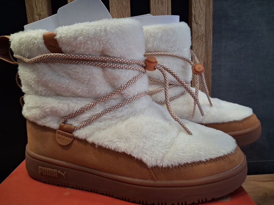 Nowe Śniegowce damskie Puma SNOWBAE beżowe moon boot usg emu 38.5/24.5