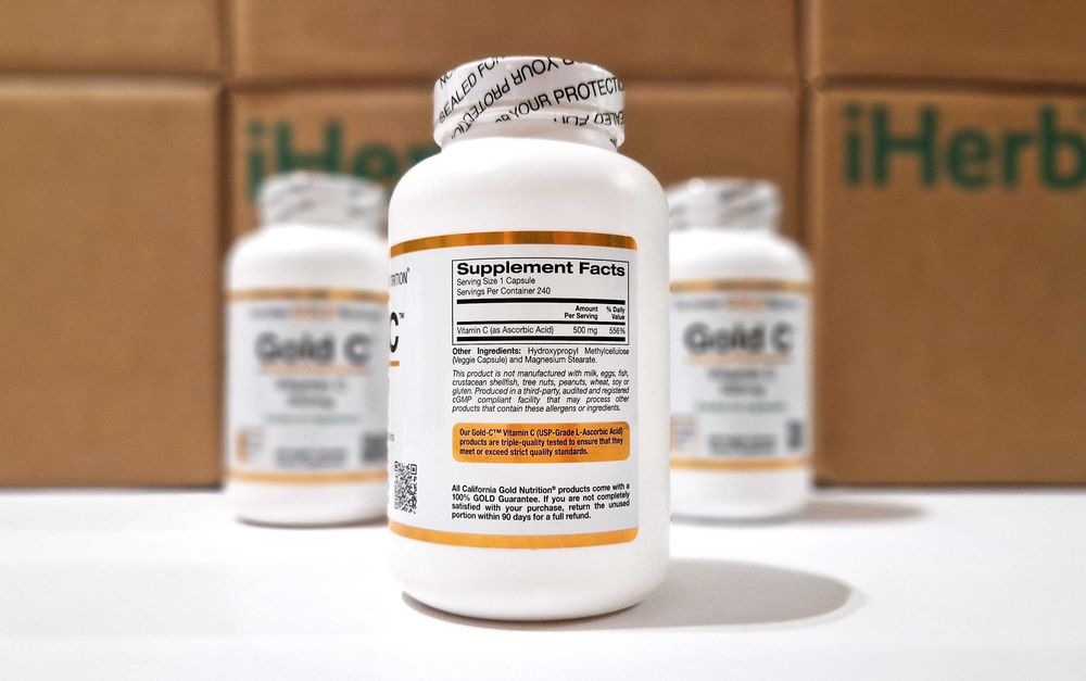 Вітамін С 500 мг, 240 капсул, California GN (США). Vitamin Gold C