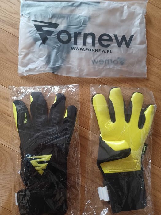 Profesjonalne rękawice bramkarskie Fornew Zippy Lemon NOWE rozmiar 10