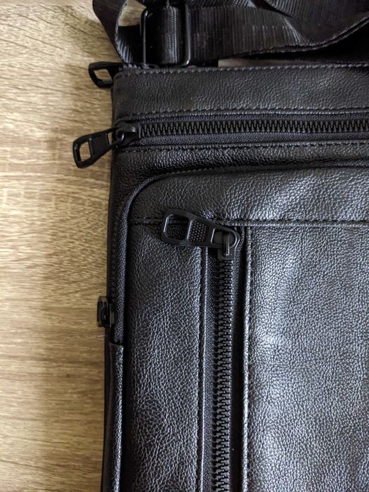 Чоловіча сумка Екокожа 21х25х5 см коричнева