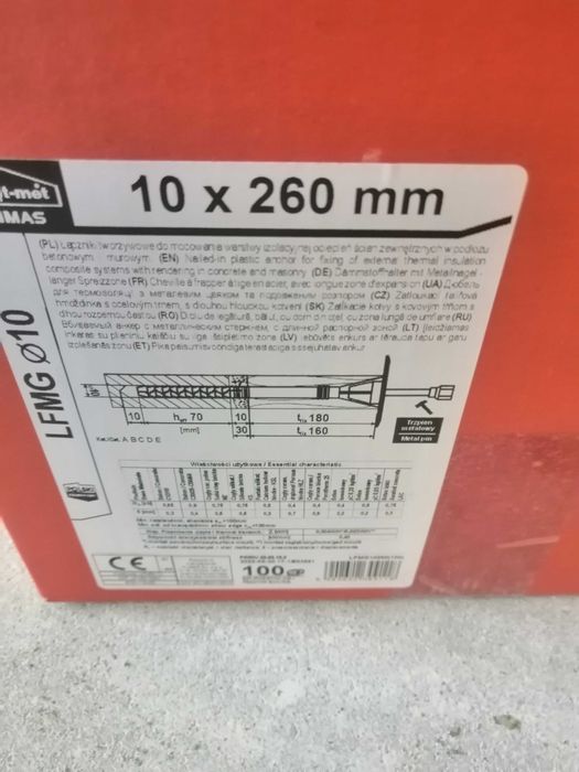 Kołki do styropianu 20, zaślepki 65mm, folia pod murłaty, skrzynka ele