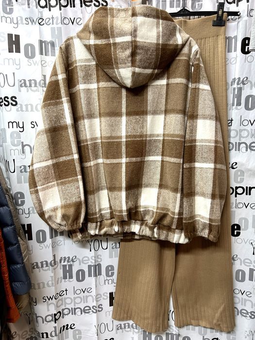 Рубашка куртка в клетку тёплая, толстая. Италия. ОВЕРСАЙЗ