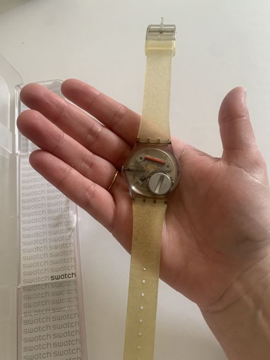 Relógio pluso Swatch Silver Glistar
