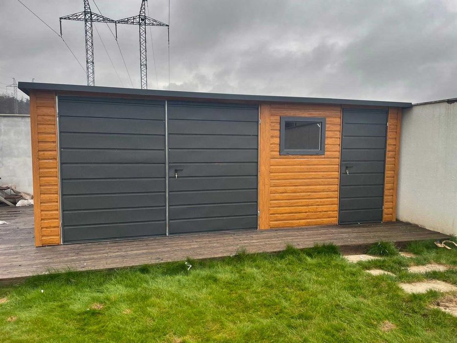 Domek ogrodowy/narzędziowy 5x4 drewnopodobny PREMIUM + montaż