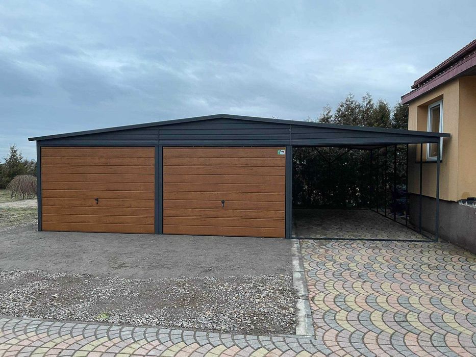 Garaż blaszany, wiata. WZMOCNIONY PROFILAMI. Producent. Cała Polska