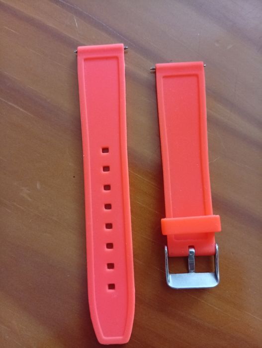 Bracelete silicone laranja 20mm